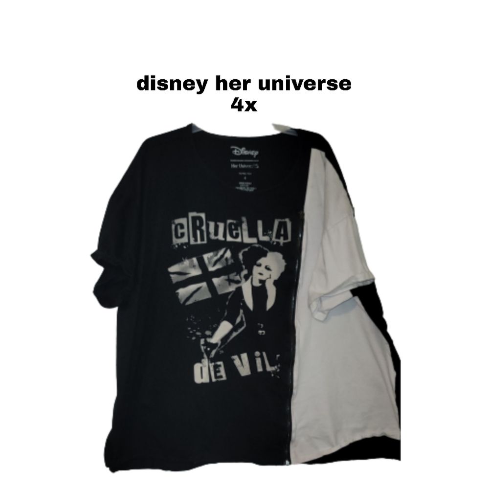 disney her universe cruella shirt zip middle design size 4